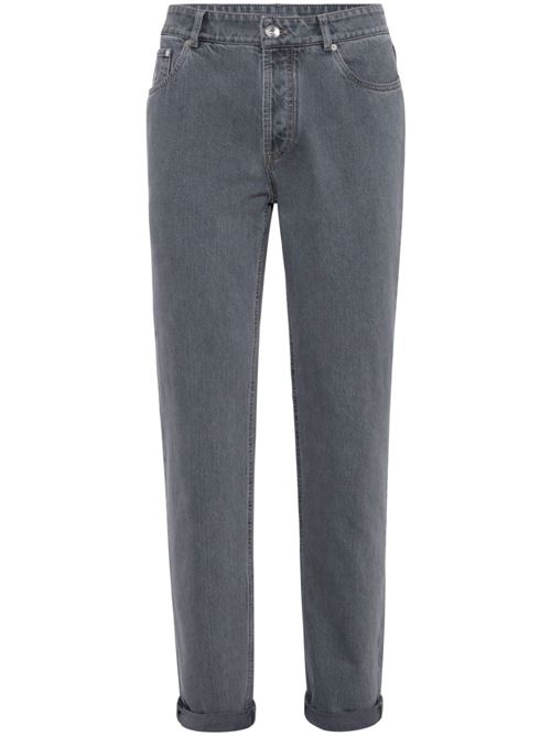 Steel blue cotton pants Brunello Cucinelli | M242PD3210C8382